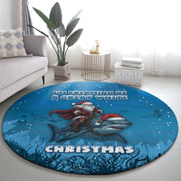 Merry Sharkmas Round Carpet I Am Dreaming Of A Great White Christmas - Wonder Print Shop