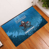 Merry Sharkmas Rubber Doormat I Am Dreaming Of A Great White Christmas - Wonder Print Shop