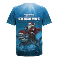 Merry Sharkmas Rugby Jersey I Am Dreaming Of A Great White Christmas - Wonder Print Shop