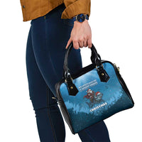 Merry Sharkmas Shoulder Handbag I Am Dreaming Of A Great White Christmas - Wonder Print Shop