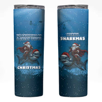 Merry Sharkmas Skinny Tumbler I Am Dreaming Of A Great White Christmas - Wonder Print Shop
