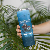 Merry Sharkmas Skinny Tumbler I Am Dreaming Of A Great White Christmas - Wonder Print Shop