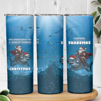 Merry Sharkmas Skinny Tumbler I Am Dreaming Of A Great White Christmas - Wonder Print Shop