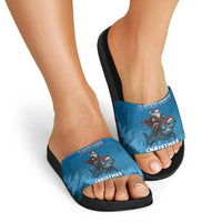 Merry Sharkmas Slide Sandals I Am Dreaming Of A Great White Christmas - Wonder Print Shop