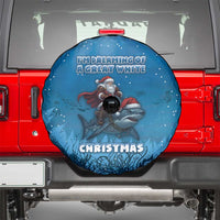Merry Sharkmas Spare Tire Cover I Am Dreaming Of A Great White Christmas - Wonder Print Shop