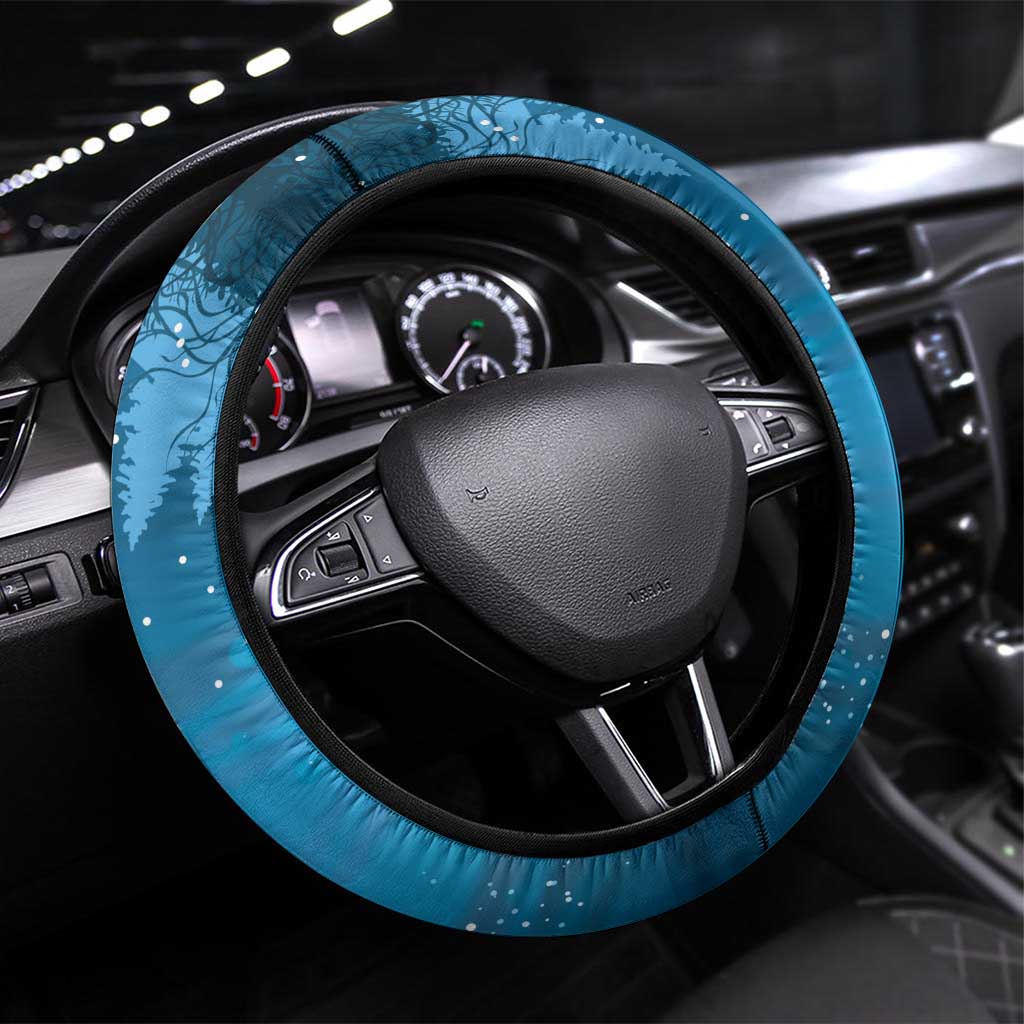 Merry Sharkmas Steering Wheel Cover I Am Dreaming Of A Great White Christmas - Wonder Print Shop