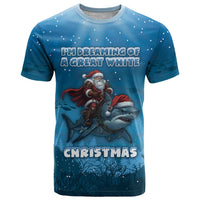 Merry Sharkmas T Shirt I Am Dreaming Of A Great White Christmas - Wonder Print Shop