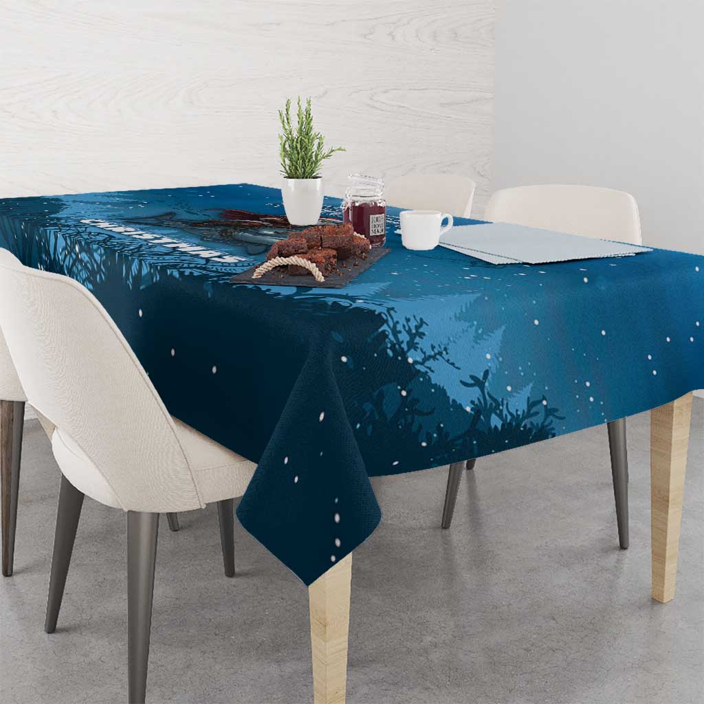 Merry Sharkmas Tablecloth I Am Dreaming Of A Great White Christmas - Wonder Print Shop