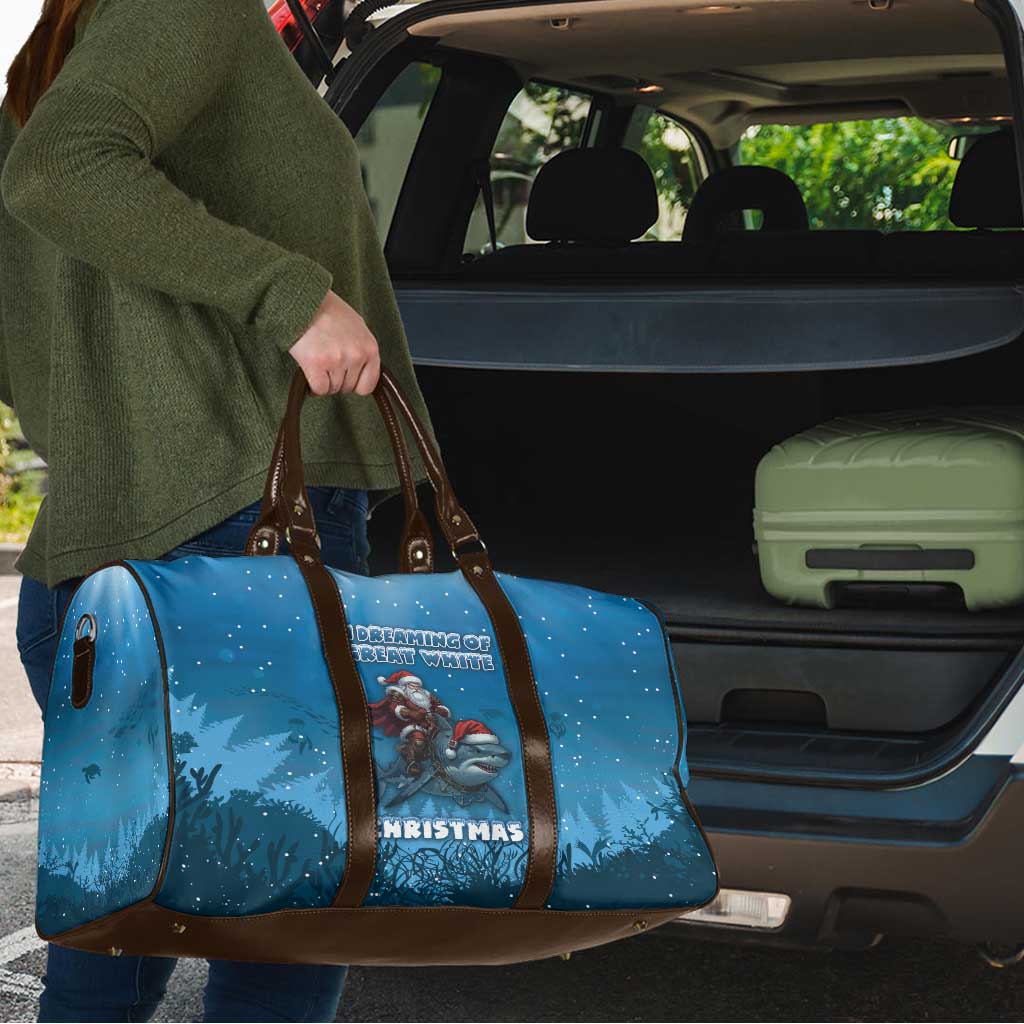 Merry Sharkmas Travel Bag I Am Dreaming Of A Great White Christmas - Wonder Print Shop
