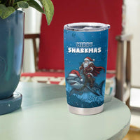 Merry Sharkmas Tumbler Cup I Am Dreaming Of A Great White Christmas - Wonder Print Shop
