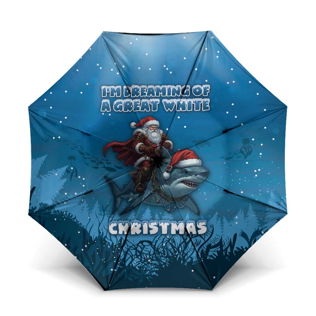 Merry Sharkmas Umbrella I Am Dreaming Of A Great White Christmas - Wonder Print Shop