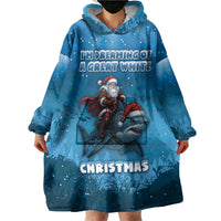 Merry Sharkmas Wearable Blanket Hoodie I Am Dreaming Of A Great White Christmas - Wonder Print Shop