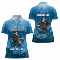 Merry Sharkmas Women Polo Shirt I Am Dreaming Of A Great White Christmas - Wonder Print Shop