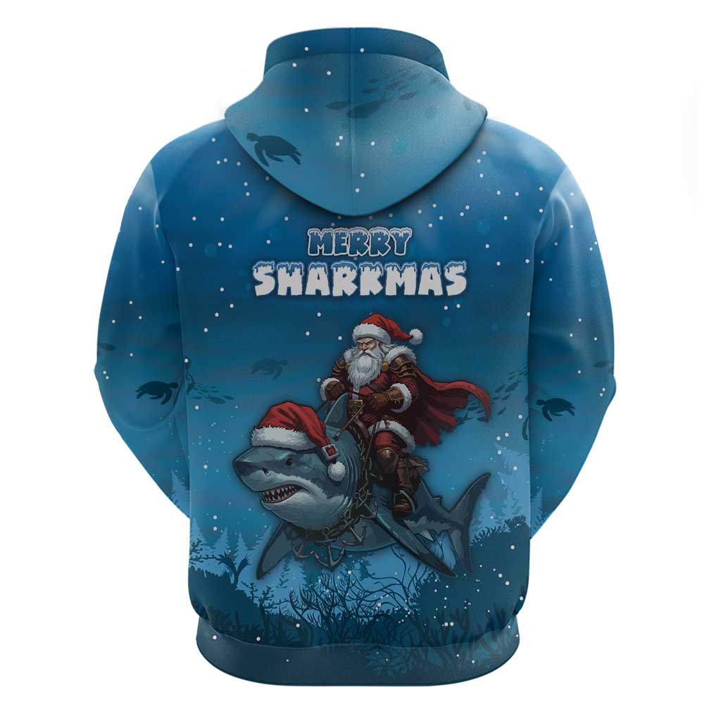 Merry Sharkmas Zip Hoodie I Am Dreaming Of A Great White Christmas - Wonder Print Shop