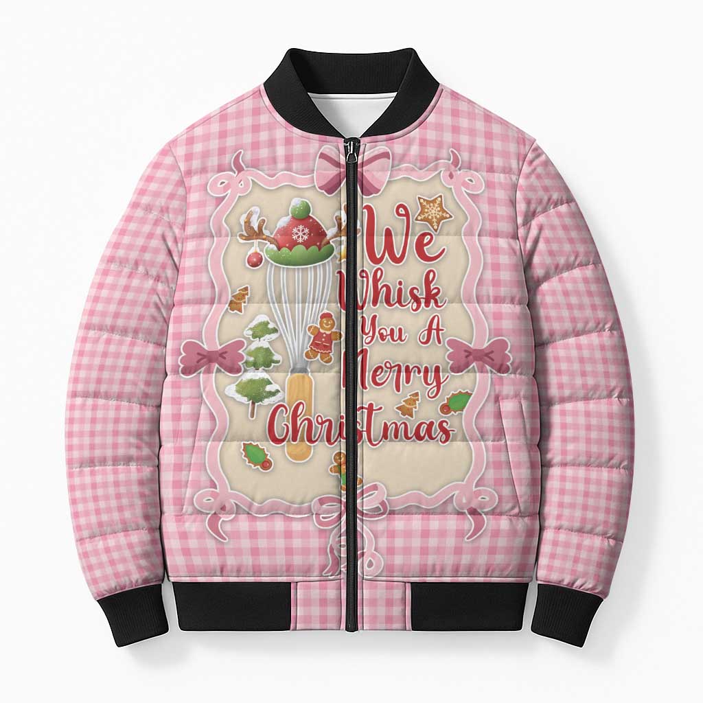 We Whisk You A Merry Christmas Bomber Puffer Jacket Cute Style - Wonder Print Shop
