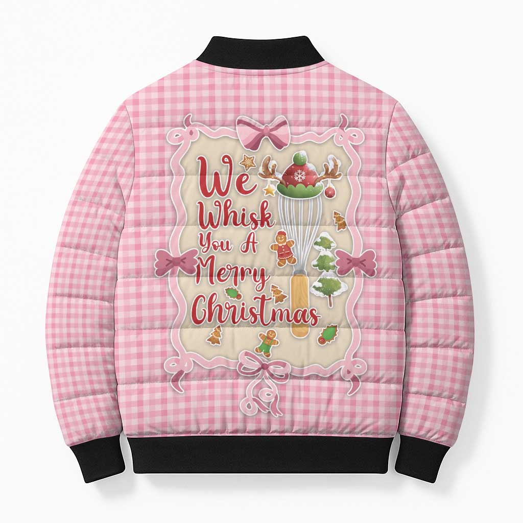 We Whisk You A Merry Christmas Bomber Puffer Jacket Cute Style - Wonder Print Shop