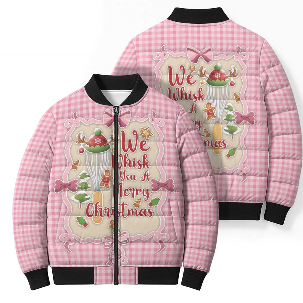 We Whisk You A Merry Christmas Bomber Puffer Jacket Cute Style - Wonder Print Shop