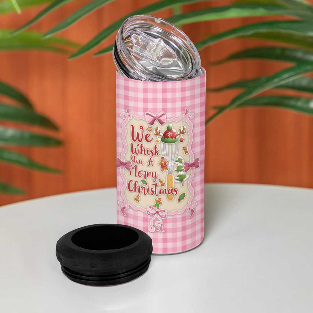 We Whisk You A Merry Christmas 4 in 1 Can Cooler Tumbler Cute Style - Wonder Print Shop