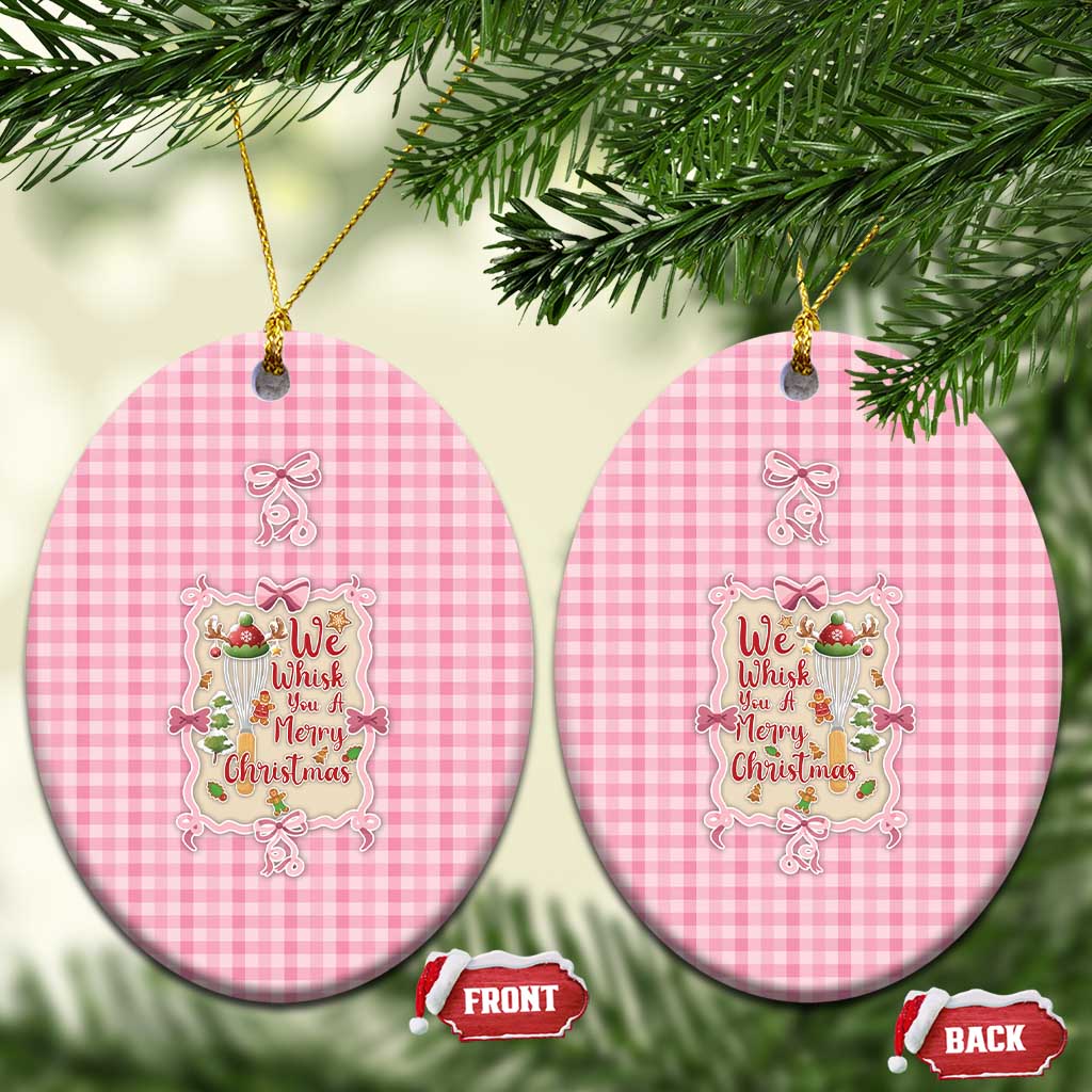 We Whisk You A Merry Christmas Ceramic Ornament Cute Style - Wonder Print Shop