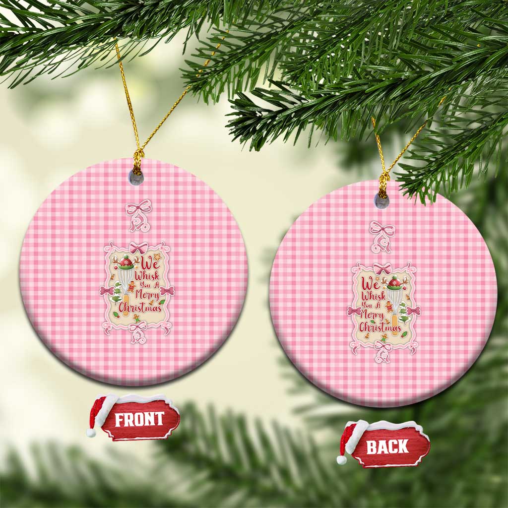 We Whisk You A Merry Christmas Ceramic Ornament Cute Style - Wonder Print Shop