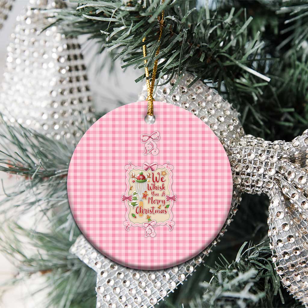 We Whisk You A Merry Christmas Ceramic Ornament Cute Style - Wonder Print Shop