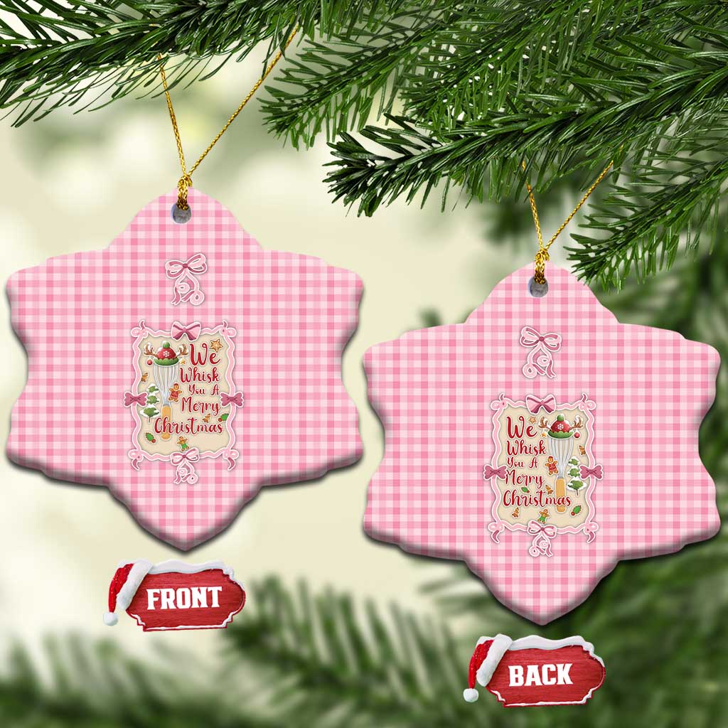 We Whisk You A Merry Christmas Ceramic Ornament Cute Style - Wonder Print Shop