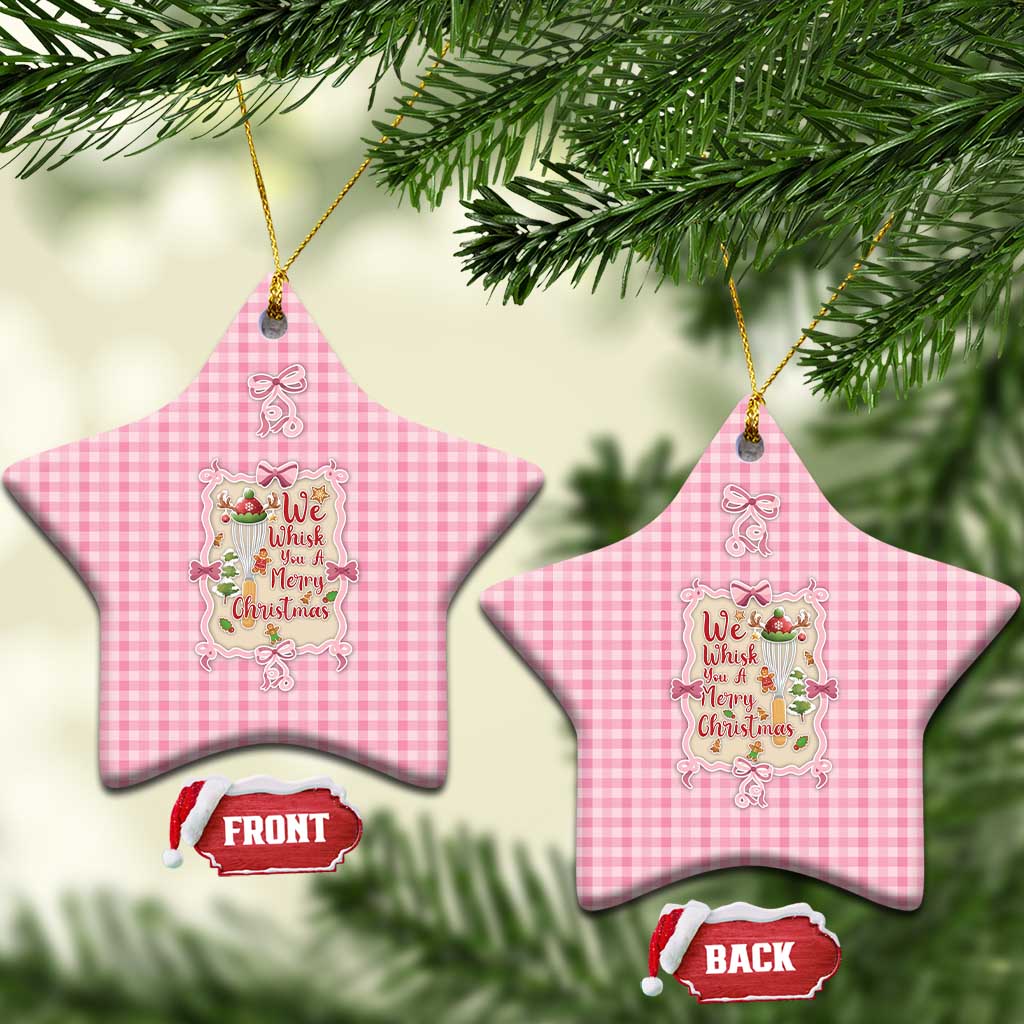 We Whisk You A Merry Christmas Ceramic Ornament Cute Style - Wonder Print Shop