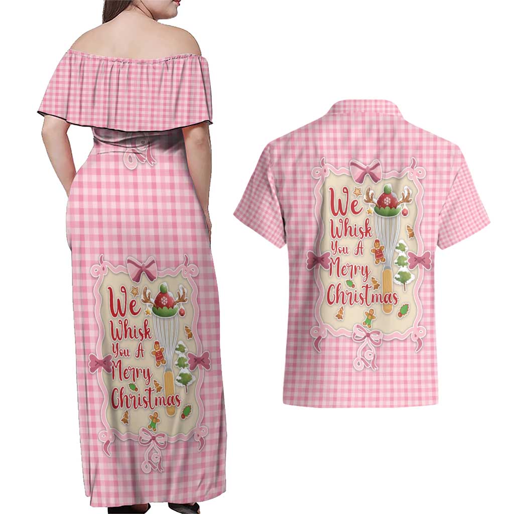 We Whisk You A Merry Christmas Couples Matching Off Shoulder Maxi Dress and Hawaiian Shirt Cute Style - Wonder Print Shop