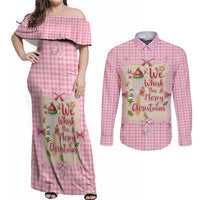 We Whisk You A Merry Christmas Couples Matching Off Shoulder Maxi Dress and Long Sleeve Button Shirt Cute Style - Wonder Print Shop