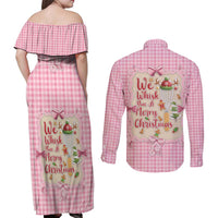 We Whisk You A Merry Christmas Couples Matching Off Shoulder Maxi Dress and Long Sleeve Button Shirt Cute Style - Wonder Print Shop