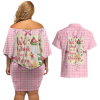 We Whisk You A Merry Christmas Couples Matching Off Shoulder Short Dress and Hawaiian Shirt Cute Style - Wonder Print Shop