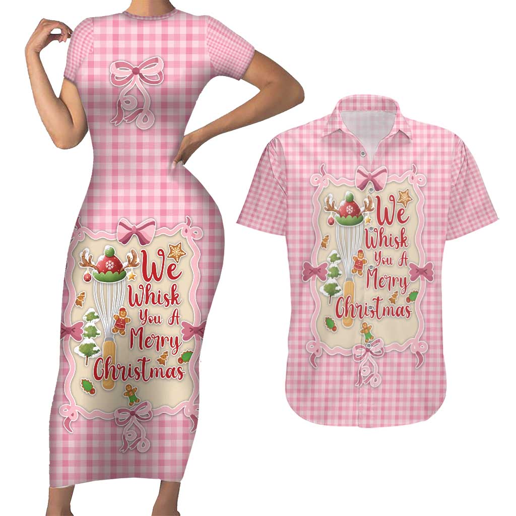 We Whisk You A Merry Christmas Couples Matching Short Sleeve Bodycon Dress and Hawaiian Shirt Cute Style - Wonder Print Shop