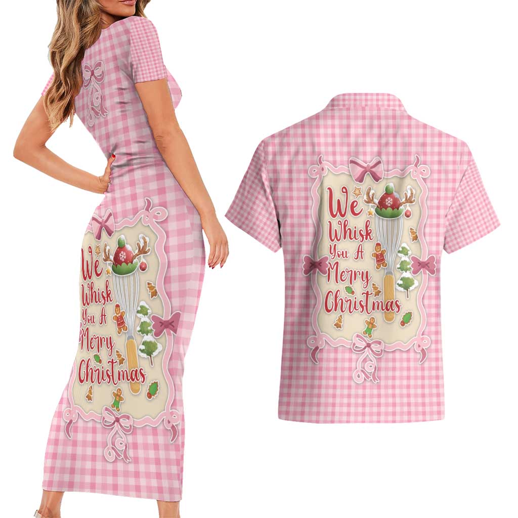 We Whisk You A Merry Christmas Couples Matching Short Sleeve Bodycon Dress and Hawaiian Shirt Cute Style - Wonder Print Shop