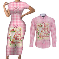 We Whisk You A Merry Christmas Couples Matching Short Sleeve Bodycon Dress and Long Sleeve Button Shirt Cute Style - Wonder Print Shop