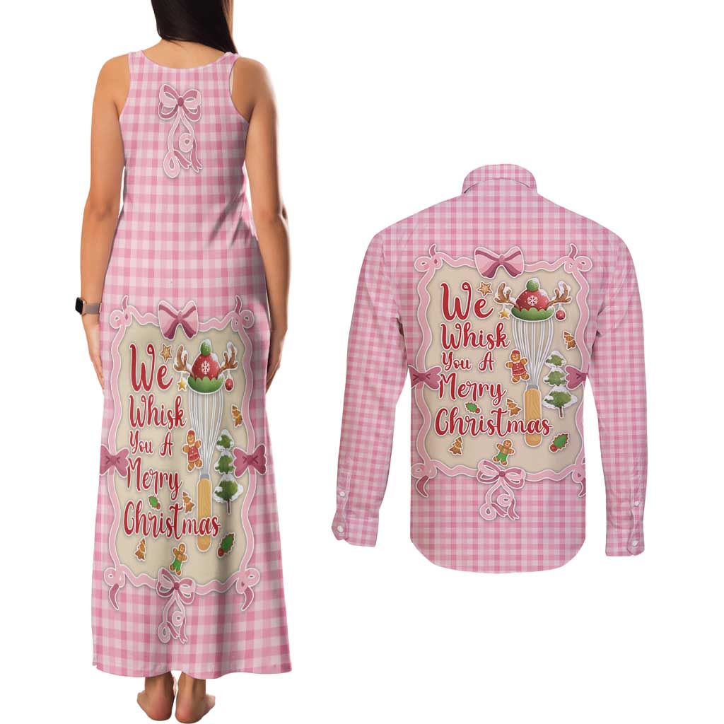 We Whisk You A Merry Christmas Couples Matching Tank Maxi Dress and Long Sleeve Button Shirt Cute Style - Wonder Print Shop