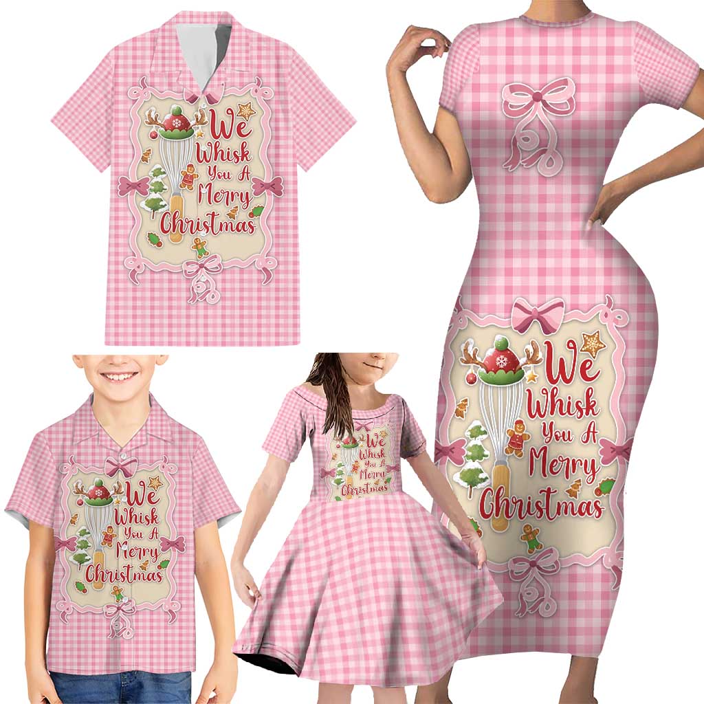 We Whisk You A Merry Christmas Family Matching Short Sleeve Bodycon Dress and Hawaiian Shirt Cute Style - Wonder Print Shop