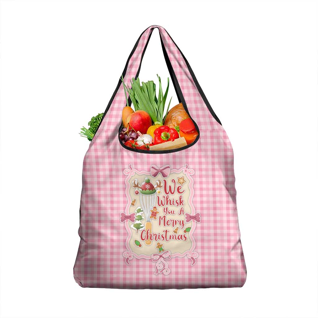 We Whisk You A Merry Christmas Grocery Bag Cute Style - Wonder Print Shop