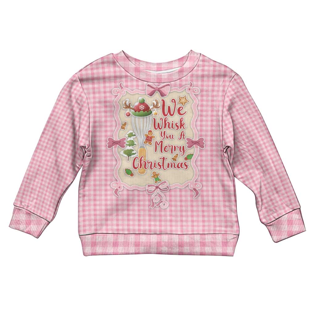 We Whisk You A Merry Christmas Kid Ugly Christmas Sweater Cute Style - Wonder Print Shop