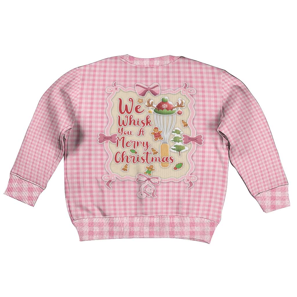 We Whisk You A Merry Christmas Kid Ugly Christmas Sweater Cute Style - Wonder Print Shop