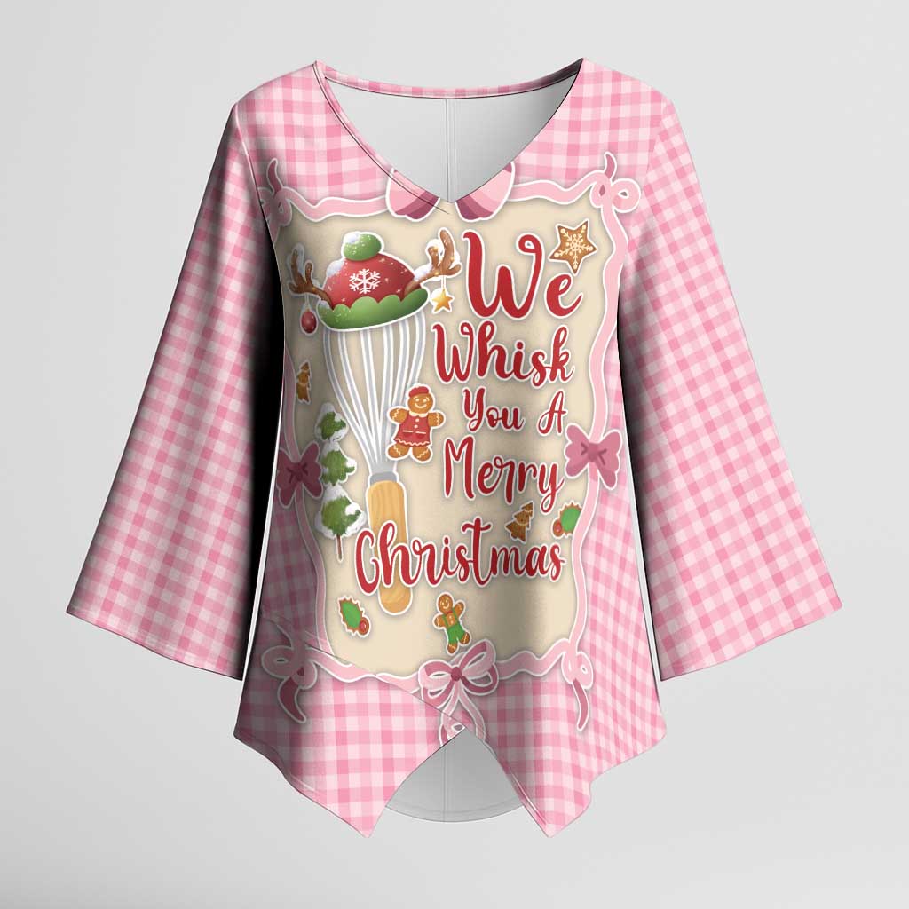 We Whisk You A Merry Christmas Kimono Sleeve Blouse Cute Style - Wonder Print Shop