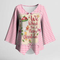We Whisk You A Merry Christmas Kimono Sleeve Blouse Cute Style - Wonder Print Shop