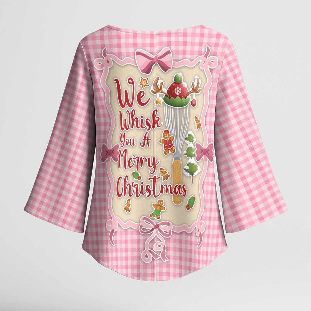 We Whisk You A Merry Christmas Kimono Sleeve Blouse Cute Style - Wonder Print Shop