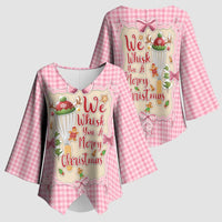 We Whisk You A Merry Christmas Kimono Sleeve Blouse Cute Style - Wonder Print Shop