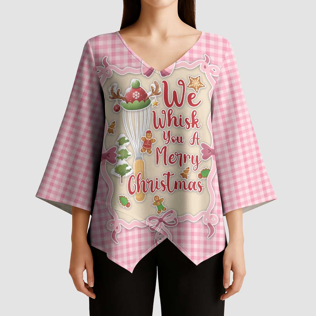 We Whisk You A Merry Christmas Kimono Sleeve Blouse Cute Style - Wonder Print Shop