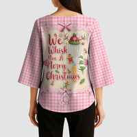 We Whisk You A Merry Christmas Kimono Sleeve Blouse Cute Style - Wonder Print Shop
