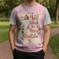 We Whisk You A Merry Christmas Christmas Knitted V-Neck Vest Cute Style - Wonder Print Shop