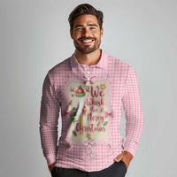 We Whisk You A Merry Christmas Long Sleeve Polo Shirt Cute Style - Wonder Print Shop