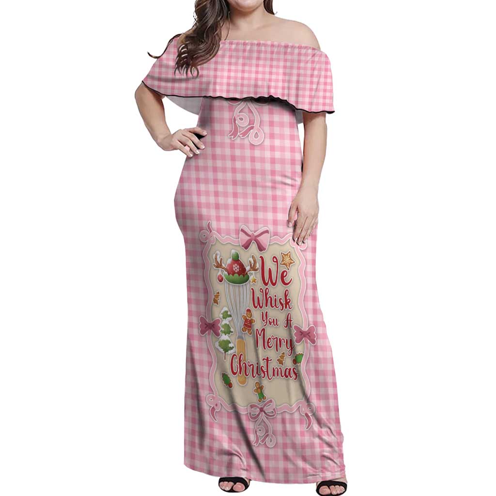 We Whisk You A Merry Christmas Off Shoulder Maxi Dress Cute Style - Wonder Print Shop