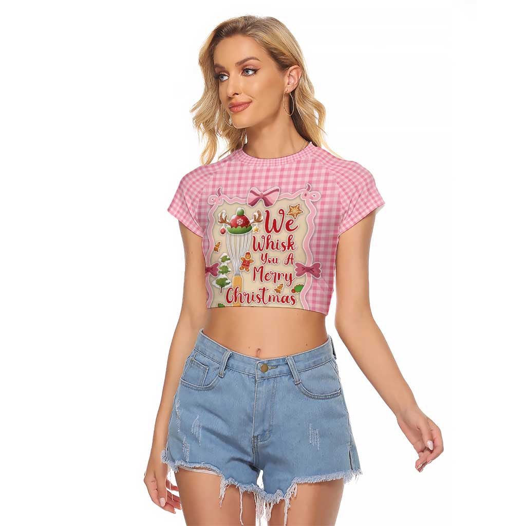 We Whisk You A Merry Christmas Raglan Cropped T Shirt Cute Style - Wonder Print Shop