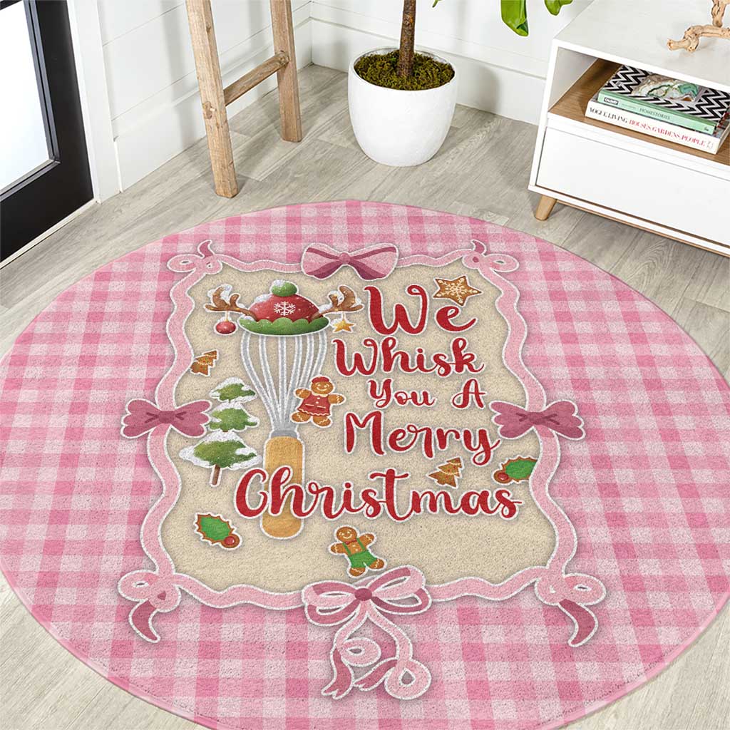 We Whisk You A Merry Christmas Round Carpet Cute Style - Wonder Print Shop